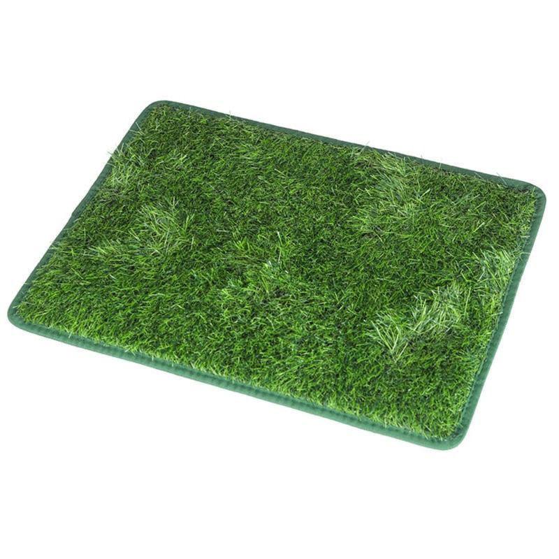 Simulation Lawn Dog Toilet Training Mat Washable Pet Urine Mat Dog Toilet Replacement Pad Eco-Friendly Non-Slip Pet Accessory 46x36cm зелёный