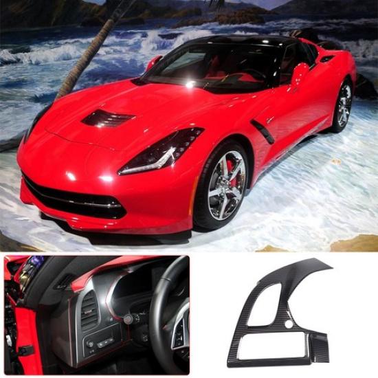 ABS Carbon Car Driver's Side Air Vent Trim Frame Cover For 2014- Corvette C7