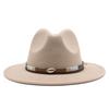 Spring Simple Casual Warm Woolen Top Hat Versatile British Belt Jazz Hat Men'S Hat