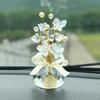 Car Dashboard Accessory with Crystal Floral Ornament