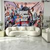 GTA Game Wall Tapestry Aesthetic Wall Hanging Printed Fabric Blanket Decorative Tapestries for Bedroom Living Room Home Decor