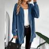 Fashion Women's Zipper Hoodie Casual Long Fashion Coat