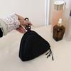 Multi-functional Triangle Coin Pouch Zipper Lipstick Storage Bag Simplicity Cash Wallet  Women