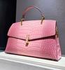 Sacs à main pour femmes en cuir véritable Mode de luxe Dame Sac coquillage à poignée supérieure 2023 Nouveaux sacs à bandoulière croisés à motif crocodile