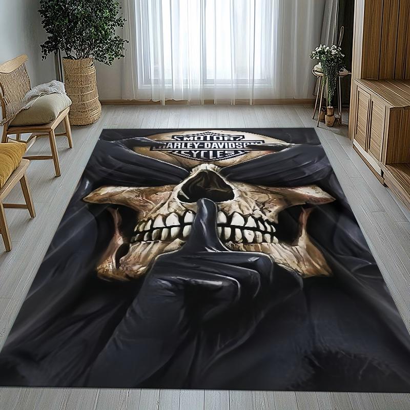 Retro H-Harleys Racing Moto Living Room Non-Slip Area Rug Soft Carpet for Bedroom Kids Playroom Sofa,Home Decor Doormat Gift