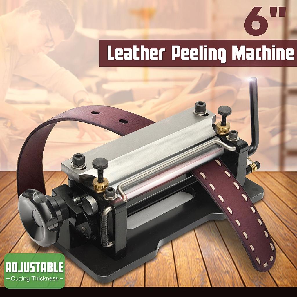 6" Stainless Steel Manual Leather Peel Tools Shovel Skin Machine Leather Splitter Vegetable Tanned Handle Peeler DIY Tool 30*12.5*10.5cm