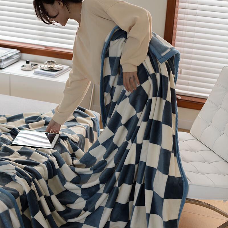 Muji Checkerboard Viscose Blanket