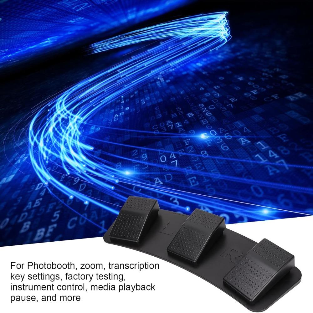 3-Key Design Triple Foot Pedal USB Connection Programmable Foot Pedal For Video Game