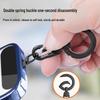 Rotatable Snap Hook Lanyard with Detachable Ring, Metal Hook, Bell, and Enamel Strap with Stainless Steel Clip.