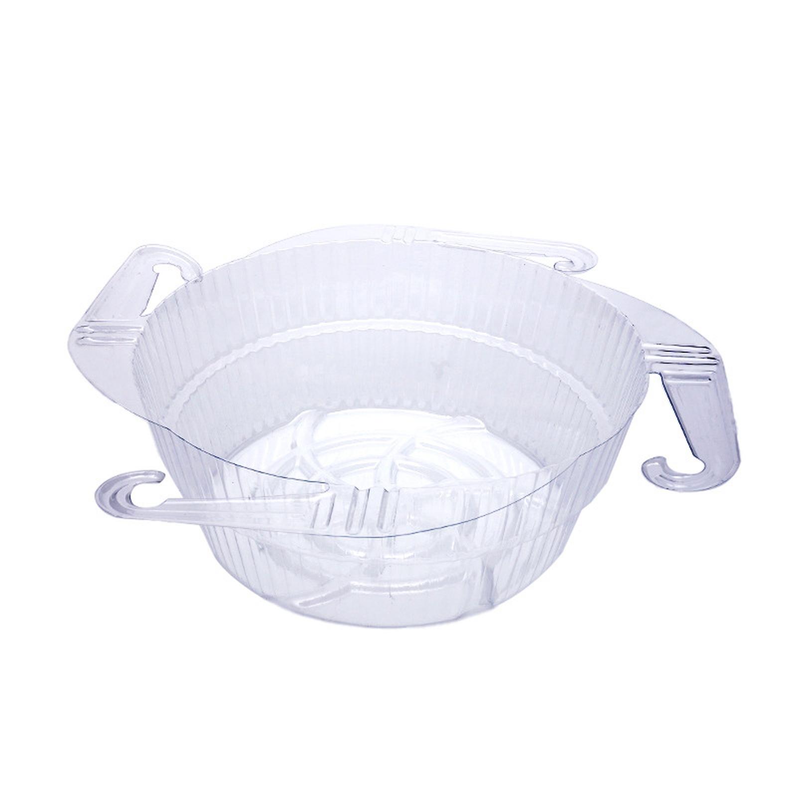 

Round Transparent Plastic Hanging Basket Saucer Plant Pot Tray 8 Inch Drip Pan for Indoor Outdoor Gardening one size