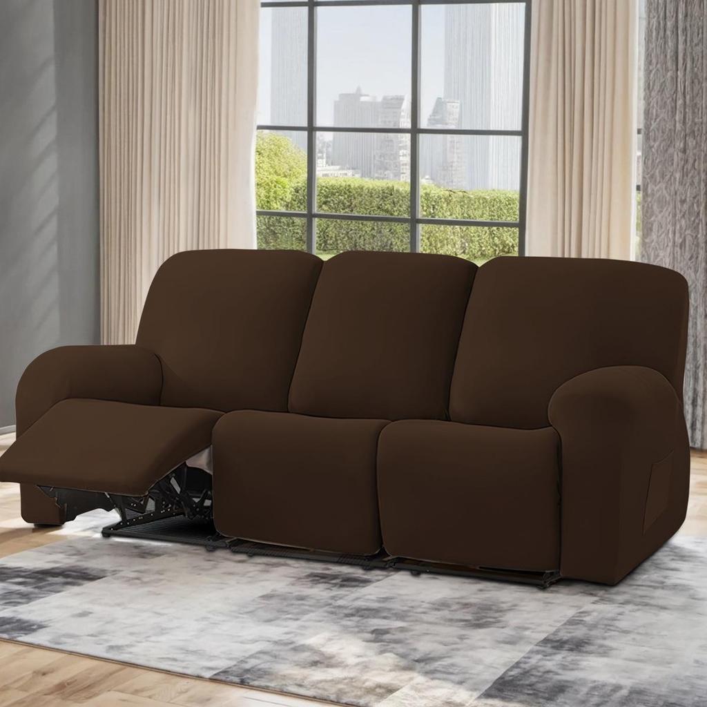 Elastic Waterproof Milk Silk Recliner Sofa Cover - Universal Fit