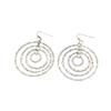 Multi-layer Hammered Circle Hoop Earrings - Elegant, Non-Piercing Clips for a Cool, Clear Look