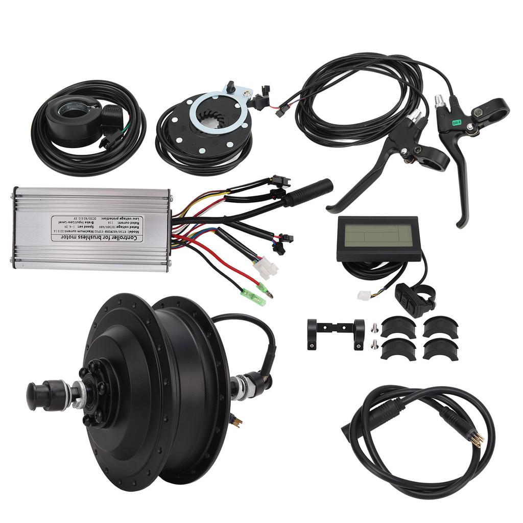 Kit di Conversione Ruota Posteriore per Bicicletta Elettrica Motore Posteriore 48V 500W Display LCD3 Kit Sensore di Assistenza alla Pedalata