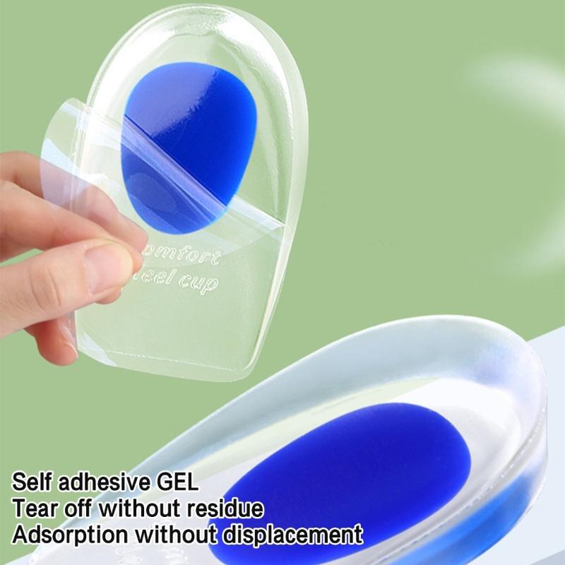 Gel Heel Cushions for Heel Pains Relief, Heel Cushions Inserts Gel Heel Cup Heel Support Pads Heel Inserts for Women Man
