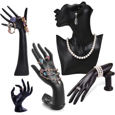 Accesorios de Exhibición de Joyería Forma de Modelo de Retrato Soporte para Collares Aretes Anillos Almacenamiento Pulsera Estante Decoración de Escritorio Hogar 1 Unidad