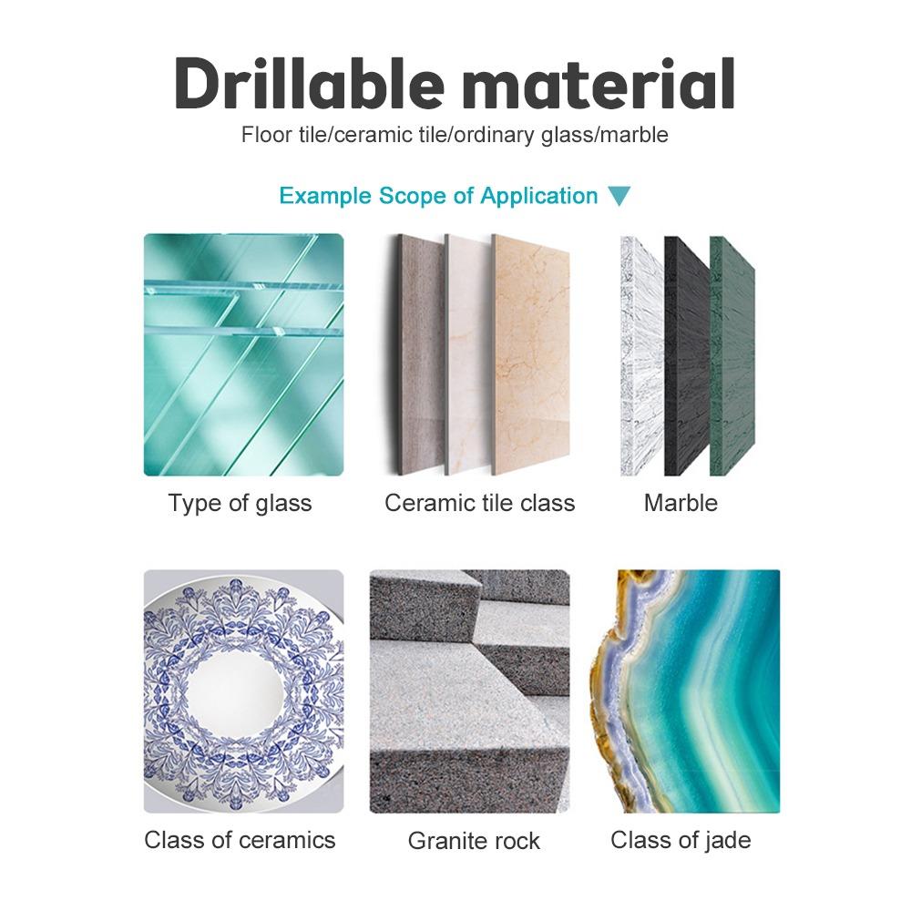 Hexagonal Shank Hole Opener Dry Hole Saw 6-16mm Tile Drill Bit  Ceramic