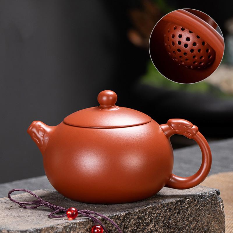 Traditional Purple Clay Teapot Dahongpao Ball Hole Filter Tea Infuser Raw Ore Zisha Tea Set Household Beauty Xishi Teapot