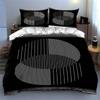 Striped abstract semicircles Bedding Duvet cover sets Duvet covers Pillowcases gifts (1 * Duvet Cover 2 * Pillowcases, without duvet insert)