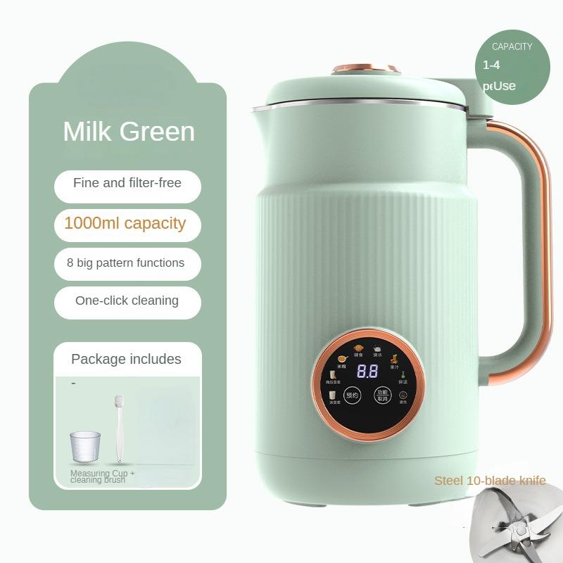 220V Automatyczny Mini Ekspres do Mleka Sojowego 1000ML Maszyna do Mleka Sojowego Bez Filtra Gotowanie Pasta Ryżowa Blender do Jedzenia Sokowirówka do Owoców