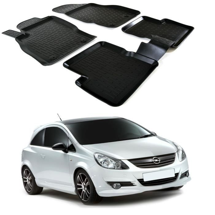 Tapis De Sol 3D - SCOUTT - Opel CORSA D 2006-2019 - Caoutchouc Premium - Résistant À L'eau - Sur Mesure