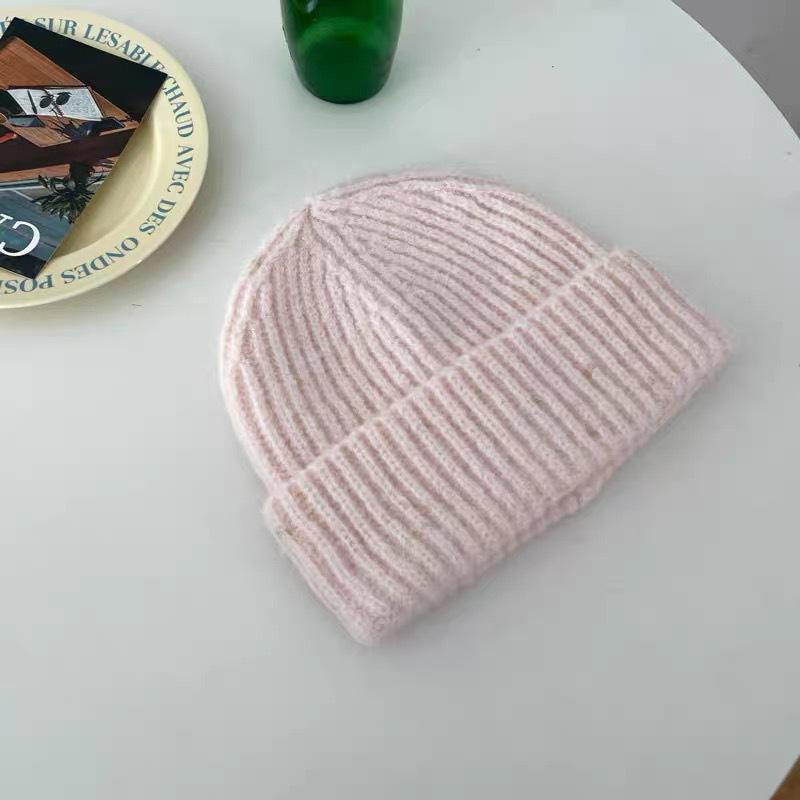 Korean Versatile and Simple Warm and Cold Hat Autumn and Winter Light Version Wool Knitted Hat Trendy Japanese Wool Hat
