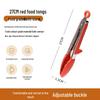 High-Temperature Resistant Stainless Steel Kitchen & BBQ Silicone Tongs for Steak and Bread