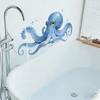 Kreative Blaue Oktopus Blasen Statische Klebefolie für Badezimmer Toilette Wanddekor
