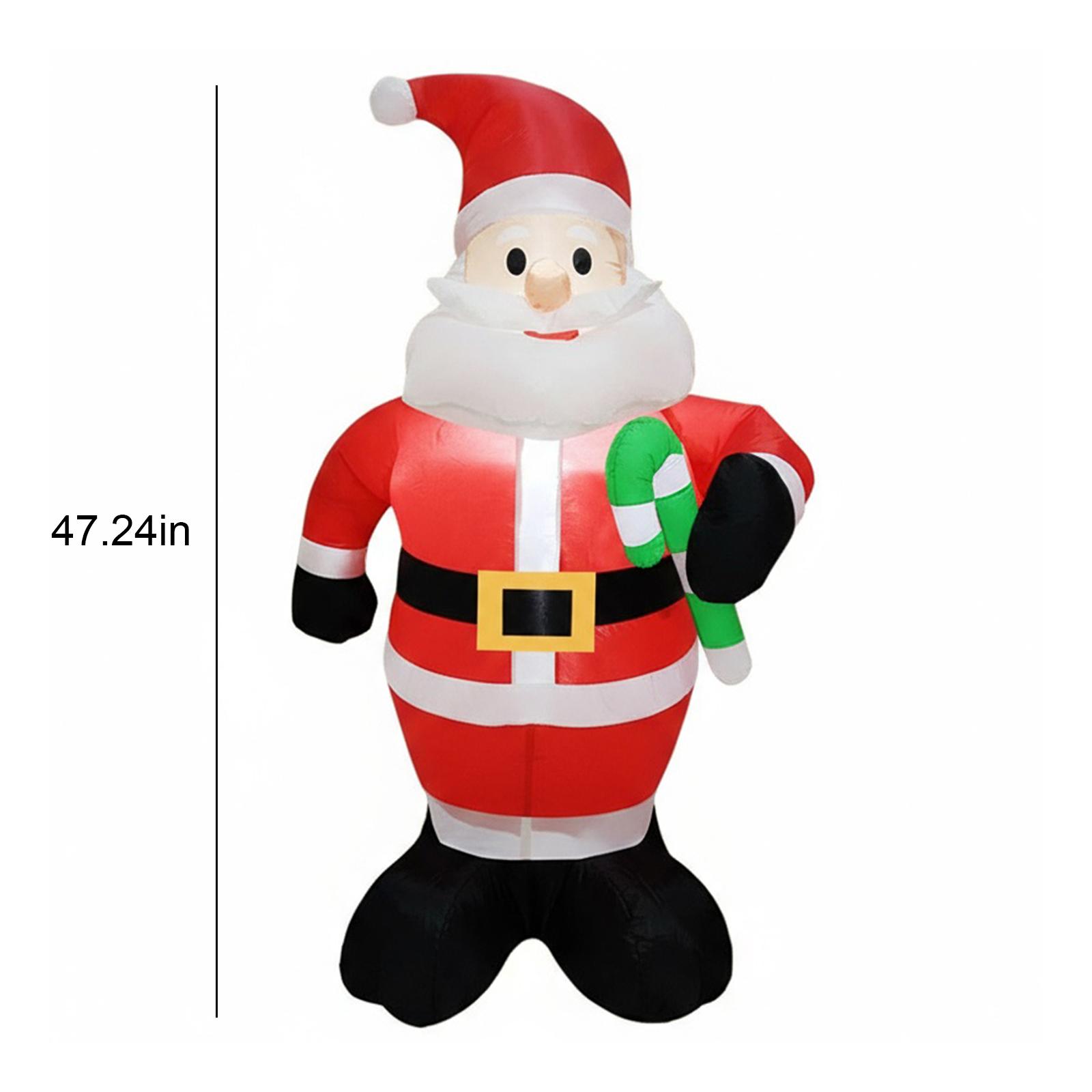 Christmas Inflatable Outdoor Decoration Climbing Santa Claus Gingerbread Inflatable Santa Claus Outdoor with Elf & Reindeer Deco UK Plug