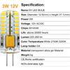 12pcs G4 LED Bulbs 3W AC/DC12V JC Bi-Pin Base Light Bulbs Equivalent To 20W-30W T3 Halogen Bulb Replacement Landscape Light Bulbs,CRI 85,Warm White