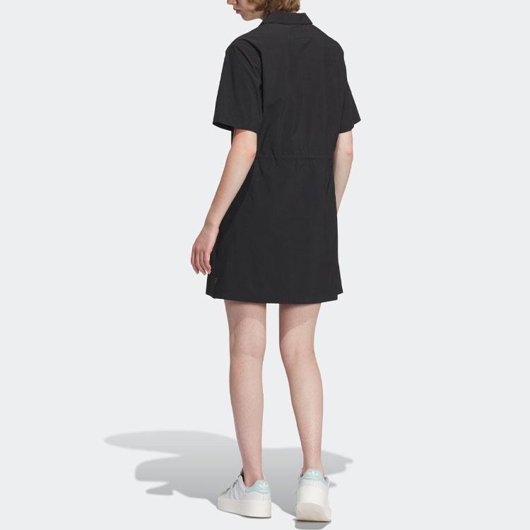 adidas Originals LT DRESS Women's Polo Short Sleeve Dress Black IP2199