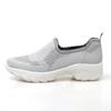 Large size spring middle-aged mother shoes breathable fly-woven one-pedal platform casual shoes women