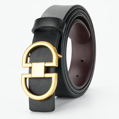 Dámský Pásek Pravá Kůže Dámský Hladká Spona Tenký Pásek Módní Džíny Ležérní Kalhoty Šaty Dekorační Sukně Ženy