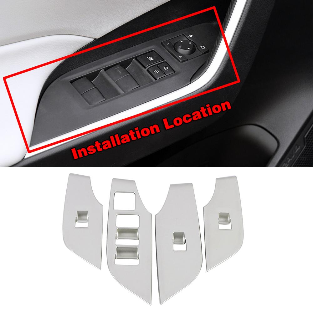 For Toyota Rav 4 Rav4 5 Gen -2023 Interior Moulding Dashboard Central Control Color Change Modify ABS Matte Silver