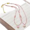 Rhodochrosite Rose Quartz Beaded Necklace: Exquisite, Sweet, and Versatile Design for Women