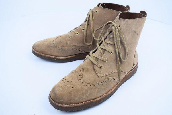 

CLARKS/Короткие кожаные ботинки/26.5/Светло-коричневые/Замшевые Дезерты Дерби