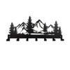 Charming Forest Design Key Storage Rack Wall-mounted Black Entry Wall Key Hook Metal Wall Hanging Rack For Storing Keys