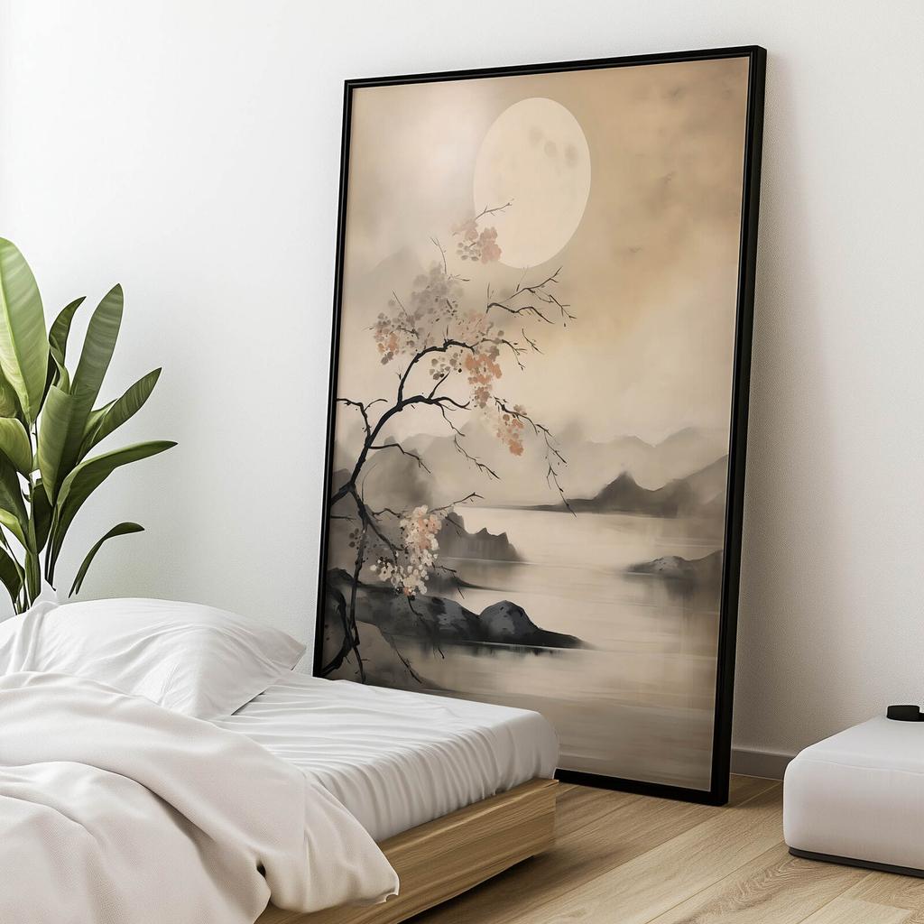 Misty Lake Misty Lake, 30X40 Cm, Unframed, Premium Canvas On Stretcher