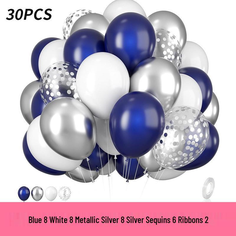 12" Sequin Confetti Balloons - Set of 30 for Christmas, Halloween, and Birthdays