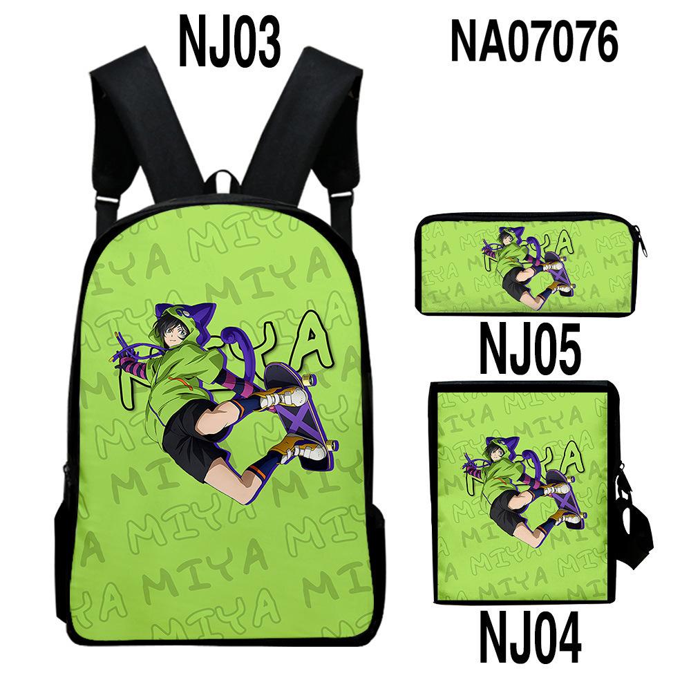 Trendy Popular SK8 the infinity 3D Print 3pcs/Set pupil School Bags Laptop Daypack Backpack Inclined shoulder bag Pencil Case