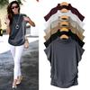 Short-Sleeved Women's Plus Size Korean Style Semi-High Neck T-Shirt.