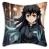 Muichiro Tokito Anime Pillow Covers Cartoon Sofa Decorative Home Doublesided Printing Short Plush Cute Cushion Cover