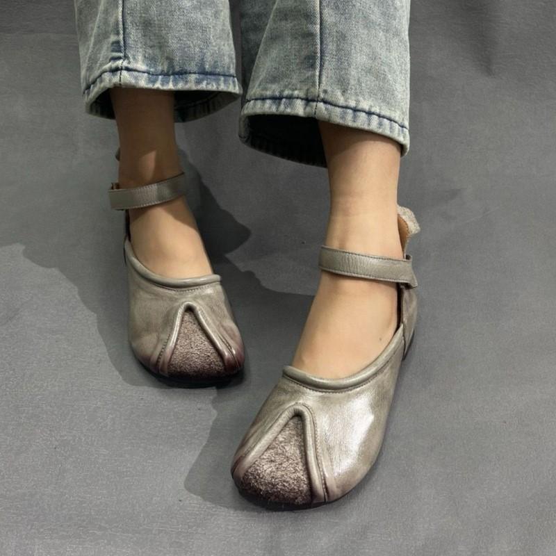 

Сандалии Johnature ручной работы из натуральной кожи на мелкой плоской подошве, универсальная женская обувь с квадратным носком на мягкой подошве