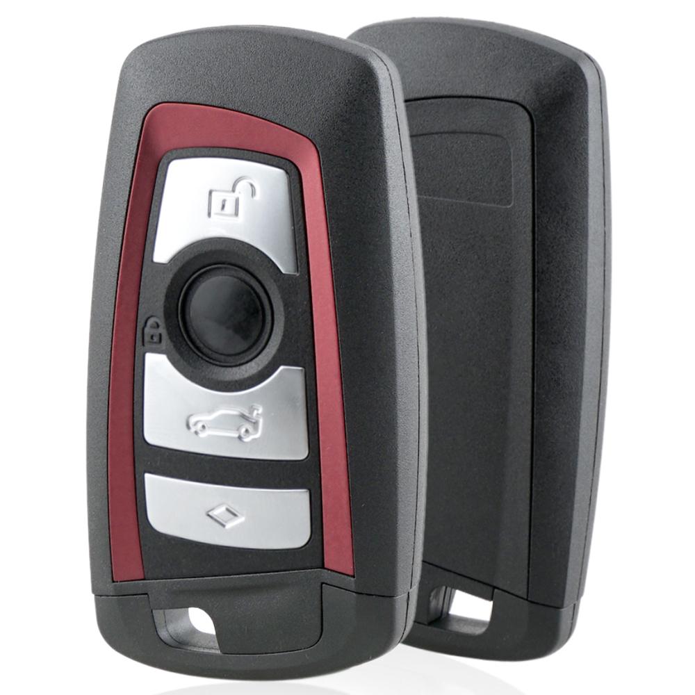 4 Buttons Replacement Smart Key Shell Cover Remote Keyless Case with Uncut Blank Blade Fit for BW F CAS4 5 Series 7 Series