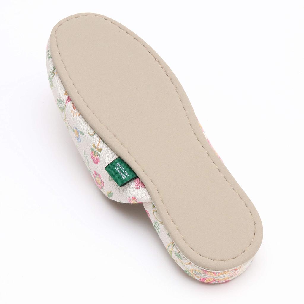 Minton Basic Jacquard Haddon Hall Hanging Slippers (Ivory)