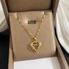 **Lively Women's Necklace: Titanium Steel & Gold-Plated Copper Clavicle Chain**