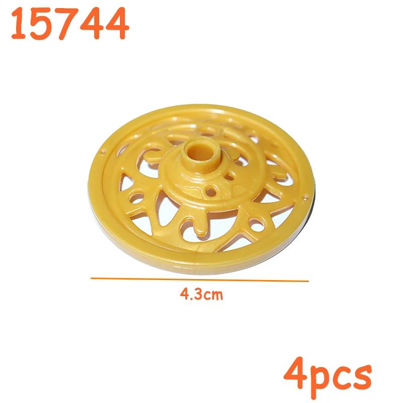 Non-Toxic Tire Wheel Cross Hole Car Truck Wheels Hub Hard Plastic Technical Bricks Moc Motorcycle Tyre & Rim Construction Building Blocks
