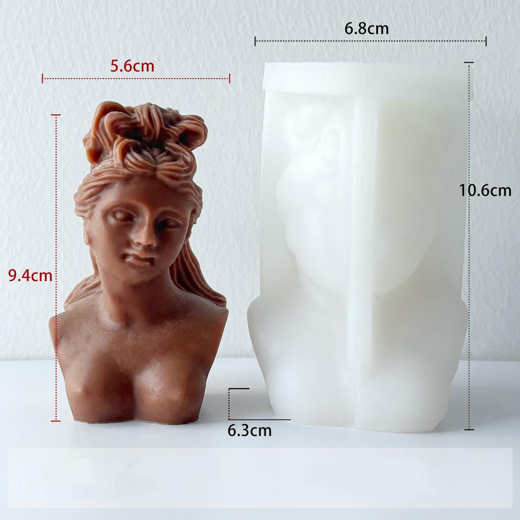 David Shape Silicone Scented Candle Mold DIY 3D Portrait Resin Mould Human Body Gypsum Making Tool Craft Gifts Home Decor