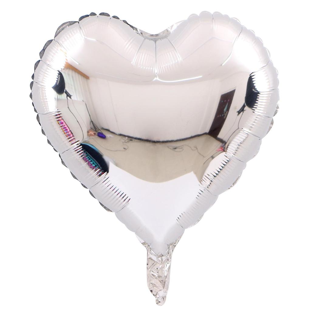 18" Heart and Star Foil Balloons for Weddings and Birthdays