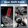 Hihaha 96mm Universal Shift Knob for Gear 1 Set Manual/Automatic Vehicles, Red, Shifter, M8x1.25 & M10x1.25 & M12x1.25 & M10x1.5mm,