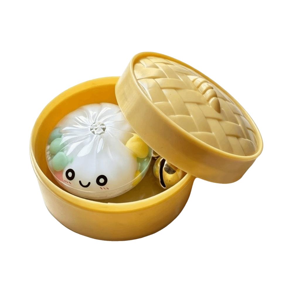 Cute Cartoon Miniature Bun Keychain Acrylic Baozi Pendant Steamed Bun Pendant Purse Accessory